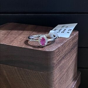 Elegant & Cute Natural Pink Ruby in 925 Sterling Silver Size 6